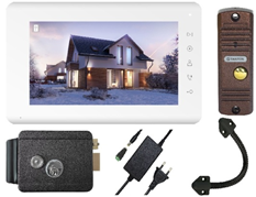 Фотография Комплект видеодомофона Mia white KIT