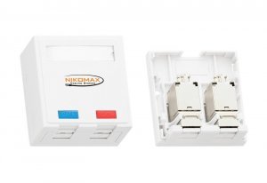 Розетка настенная NIKOMAX NMC-WO2UD2-WT