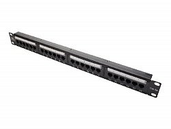Коммуникационная панель 19`,1U, 24xRJ45 UTP. 5е, Dual IDC. DR-4001