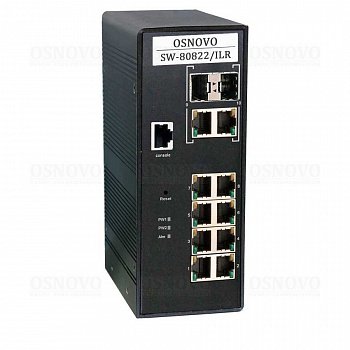 Коммутатор с PoE промышленный OSNOVO – SW-80822/ILR