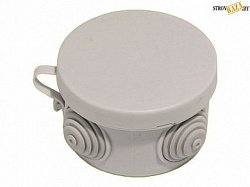 Коробка распаячная 85*40мм (круглая), 4 входа ( гермов.),черная IP54