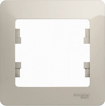 Фотография Рамка 1 пост Schneider Electric GLOSSA, молочный, GSL000901