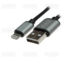 WU-202(1,2m) Кабель для передачи данных и зарядки USB2.0 (MFI Lightning)