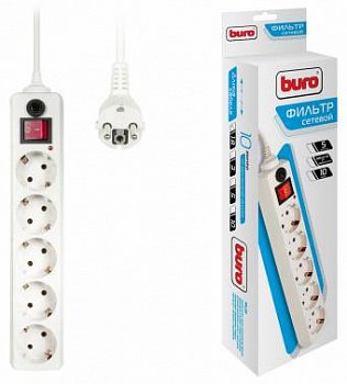 Сетевой фильтр BURO 500SH-1.8-W
