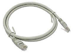 Коммутационный шнур U/UTP категория 5e PVC 7,0 м, серый DR-180017