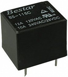 BS-115C-12A-DC12V, Реле 12VDC 1 пер. 10A/240VAC
