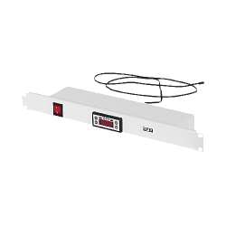Панель TLK с терморегулятором и датчиком, 19" 1U TLK-TERM-GY