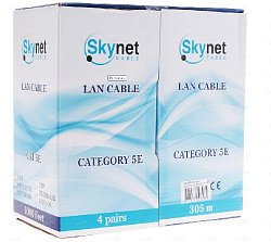 UTP 4PR  24AWG  CAT5e  305м   SKYNET  Premium outdoor 4x2x0.51 steel rope (ТРОС)