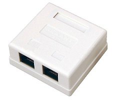 Розетка  компьютерная 2-порт RJ-45 (8P8C) REXANT (03-0151) 