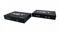 Удлинитель по витой паре с поддержкой Audio до 120м NS-HDU-VGA-KVMR