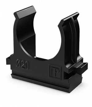 Держатель для труб D=20 черный (100 шт) (PR.02720ч)